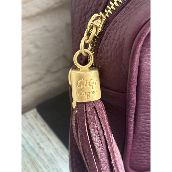 Gigi Crossbody Handbag‎ Women's Leather Camera Handbag Burgundy Wine Small - Picture 14 of 16